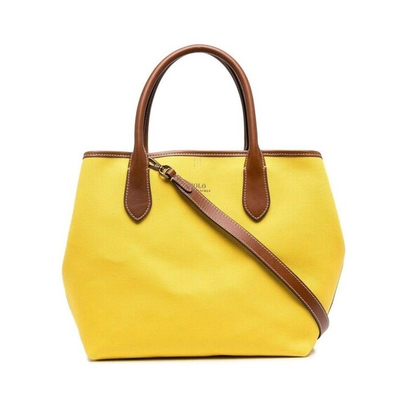 NWT $298 POLO RALPH LAUREN WOMEN'S BAG Canvas Bellport Medium Tote reversible ne - Picture 2 of 16